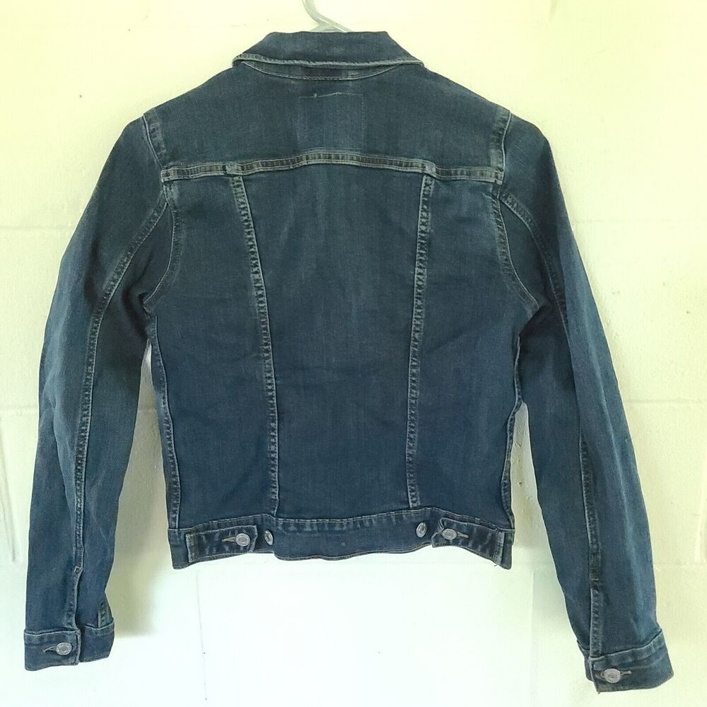 LEVI STRAUSS Women's NWT Original Trucker Crop Denim Jacket Sz S Blank Tab RARE - Picture 12 of 16